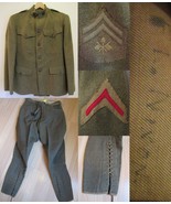 named WW1 US Uniform &quot;F.L. NIXON&quot; Tunic Trousers pants Wool Corporal 191... - $574.99