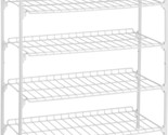 Honey-Can-Do Sho-01172 White 4-Tier Metal Shoe Rack With Accessory Storage - $34.92