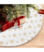 48 Inches Christmas Tree Skirt For Xmas Tree Holiday Party Decoration Wh... - £43.10 GBP
