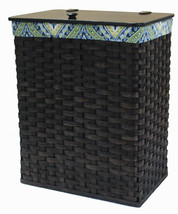Clothes Hamper Amish Hand Woven Laundry Basket With Birch Wood Lid Usa Handmade - £190.74 GBP+