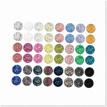 100 Glitter Mermaid Cabochon Dome Gems for DIY Jewelry - Sparkle and Shine with - £12.20 GBP