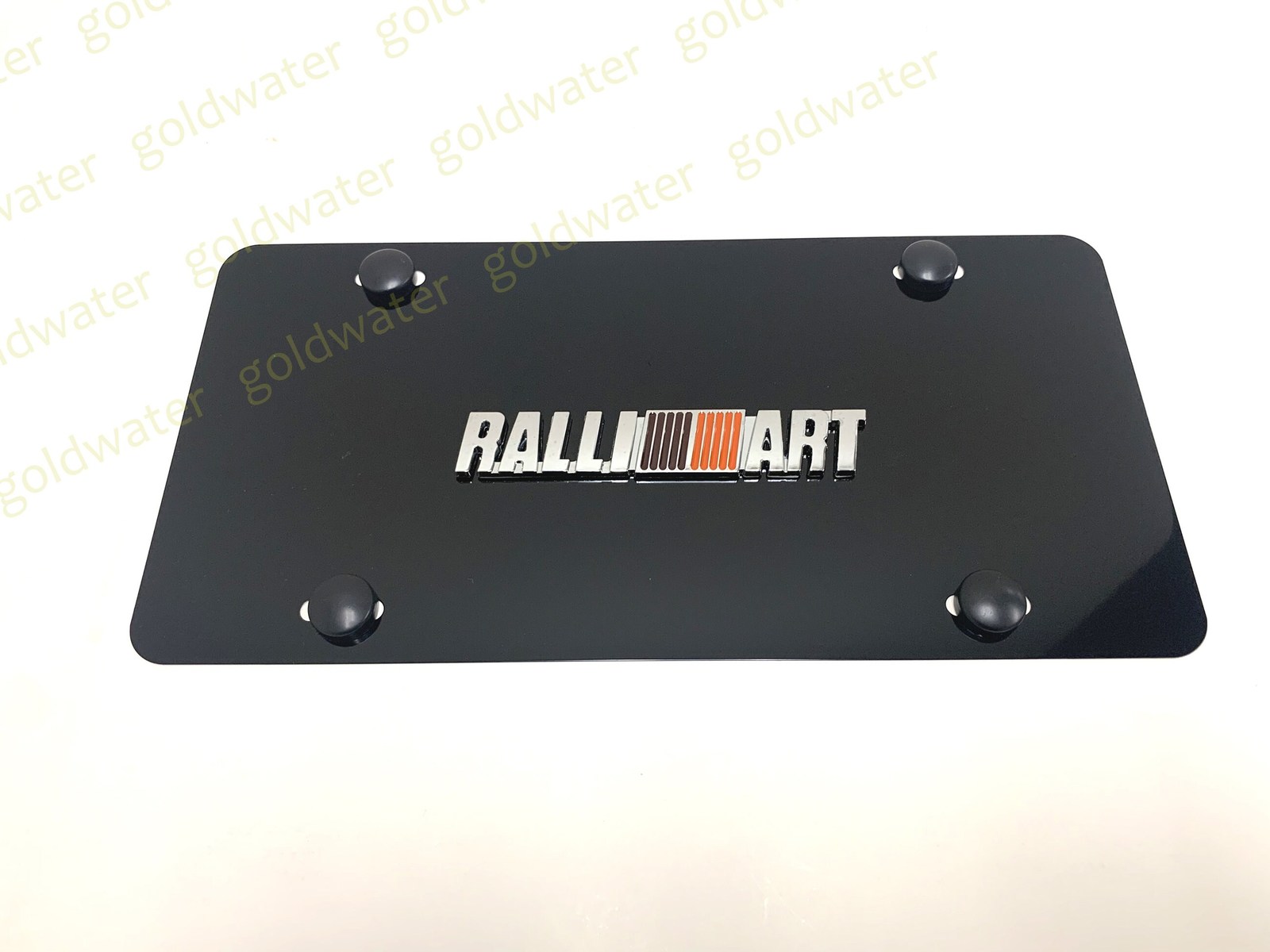 3D Ralliart Emblem Badge Black Aluminum Vanity Front License Plate Mitsubishi - $28.93