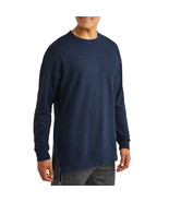 No Boundaries Men&#39;s Long Sleeve French Terry Crewneck Sweatshirt Blue S ... - $33.33 CAD