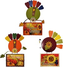 Thanksgiving Metal Turkey Hanging Door Sign Wall Decor Turkey Welcome Fall Sign - £14.89 GBP+