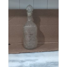 Federal Glass Clear Liquor Bottle 11&quot; Tall, Vintage Bar Accessories, Hom... - £20.29 GBP