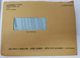 Federal United States Census of Agriculture Commerce 1969 Form 69-A1 and... - $14.20