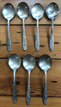 Set 8 Vtg Antique National Silver Co AA Plus Silverplate Daffodil Soup S... - $1,000.00
