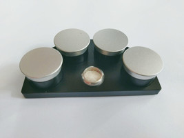GF81017A Die Cast Alloy with 4 Ceramic Cups Metal Watch Oil Stand for Watchmaker - £27.35 GBP