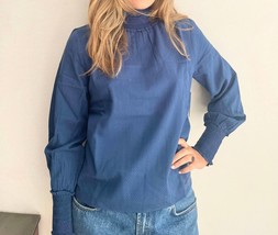 Erica Wilson victoria blouse in Navy - size L - £34.75 GBP