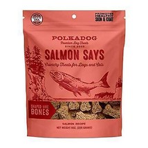 Polka Dog - Salmon Says Bone Shaped - 8oz. - £14.20 GBP