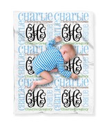Personalized Baby Boy Blanket – Monogram Minky for Newborn | Baby Shower Gift - $18.95 - $39.95