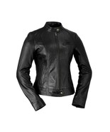 Whet Blu Women&#39;s Classic Scooter Style Leather Jacket - £169.18 GBP