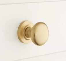 New 1-1/4&quot; Satin Brass Brass Round Knob with Beveled Round Base Plate by... - $14.95