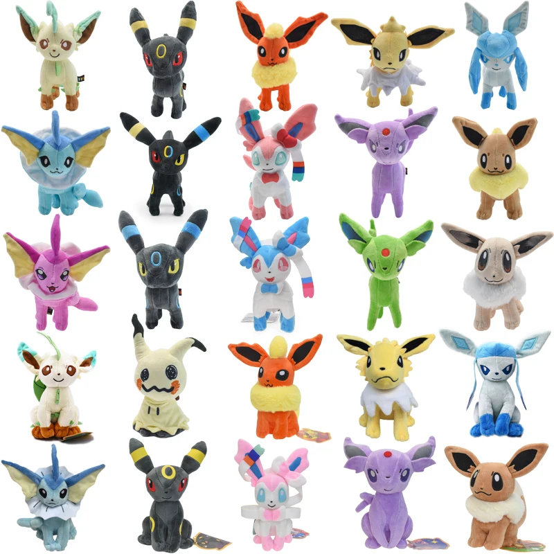 25 Styles Pokemon Pulsh Toys Mimikyu Shiny Eevee Umbreon Flareon Jolteon Glaceon - £11.08 GBP+