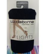 Size C - Flat Black - Liz Claiborne Control Top Lights 7605 C/001 - $8.90