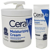 Moisturizing Cream Bundle Pack - Contains 19 Oz Tub with Pump and 1.89 Ounce Tra - £32.79 GBP