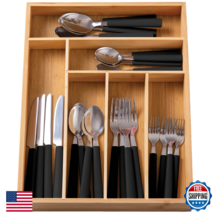 COOK WITH COLOR Bamboo Utensil Set w/ Drawer Organizer - Cooking Tools - $59.44