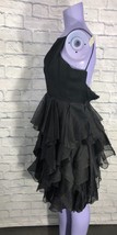 Helena Barbieri Vintage 50&#39;s Black Ruffled Cocktail Party  Dress AS IS Small - £60.70 GBP