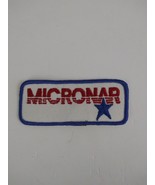 Vintage Micronar Red White &amp; Blue 1.75&quot; x 4.5&quot; Patch - $6.72 CAD