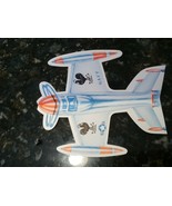 Vtg Weatherbird Shoes US Navy Jet Plane Cardboard Blue Streak Glider Adv... - $86.31