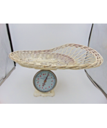 VINTAGE Nursery Baby Scale Woven Wicker White Weigh Analog - $74.25