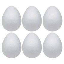 Foam Eggs 6Pcs 6 Inch (15Cm) White Craft Polystyrene Eggs Smooth For Spring East - £26.57 GBP