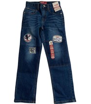 Arizona Jeans Flex Straight Fit Patchy Jeans Straight Leg KIDS Size 10 W26/Ins25 - £15.51 GBP