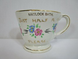 Vintage Novelty Mug Weetman Giftware England Just Half a Cup Please Matl... - $24.74
