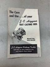 J C Higgins bait casting reel 535.28450 user manual fishing fish - $14.99
