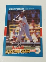 Kirby Puckett Minnesota Twins 1988 Fleer Exciting Stars Card #30 - £0.77 GBP