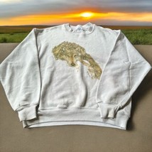 Vtg  Jerzees Super Sweats Wolf Mens M Medium Graphic Sweatshirt 90s Wild... - $29.69
