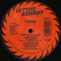 1986 Cutting Record Coro Where Are You Tonight Dj Mix Electronic Freestyle - £14.62 GBP