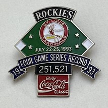 Colorado Rockies St. Louis Cardinals 1994 Inaugural Season Coca-Cola Coors Pin - £4.68 GBP