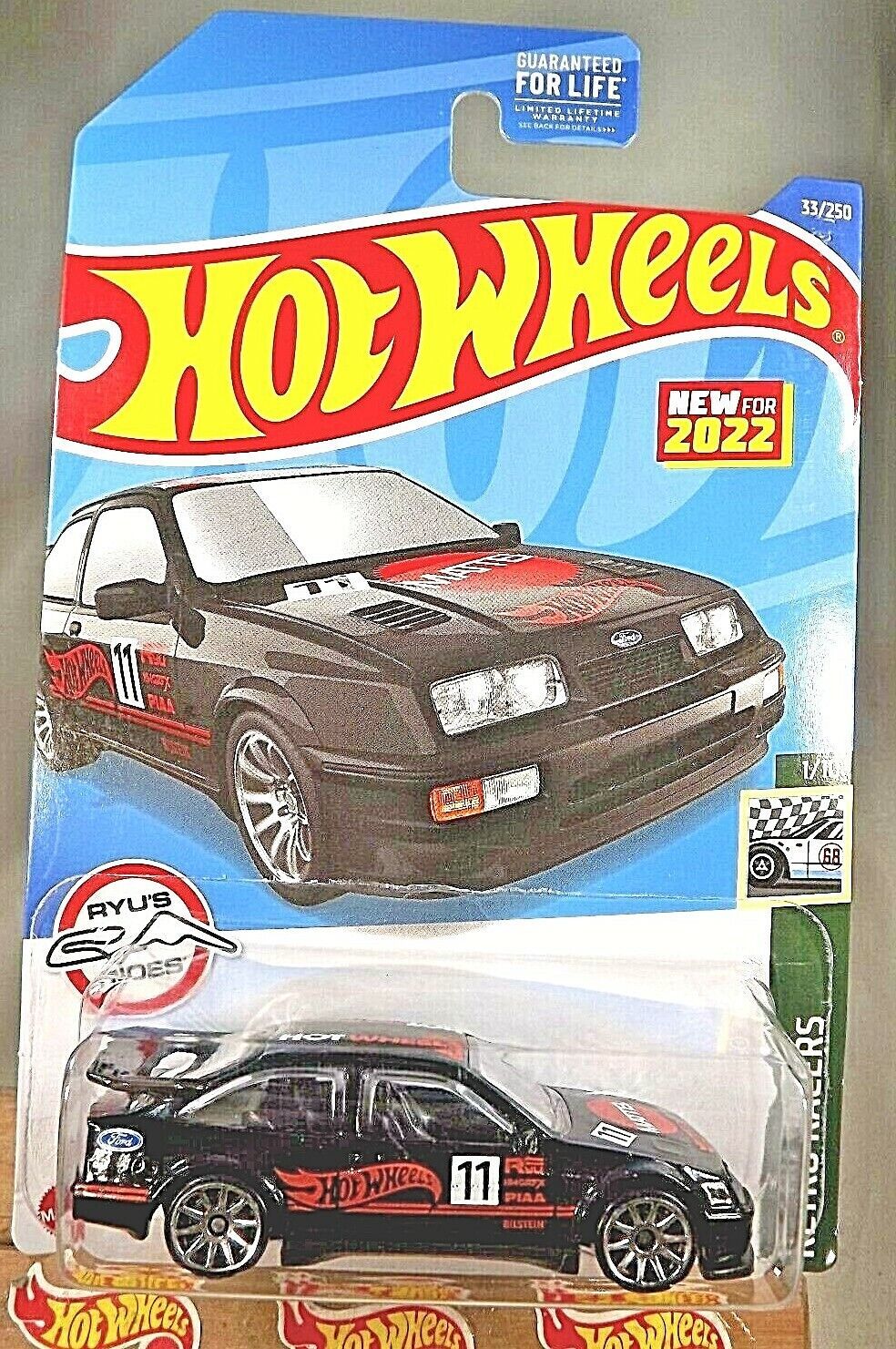 2022 Hot Wheels #33 Retro Racers 1/10 '87 FORD SIERRA COSWORTH Black w/Chrome10s