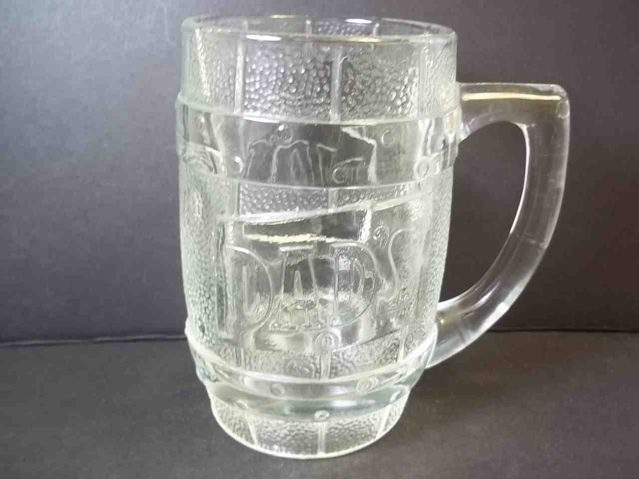 Primary image for Dad's Root Beer Barrel heavy embossed glass beer mug 10 oz