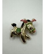 Vintage Coro Enamel Donkey Burro Adolph Katz Design Brooch Pin 1930s Gol... - €21,48 EUR