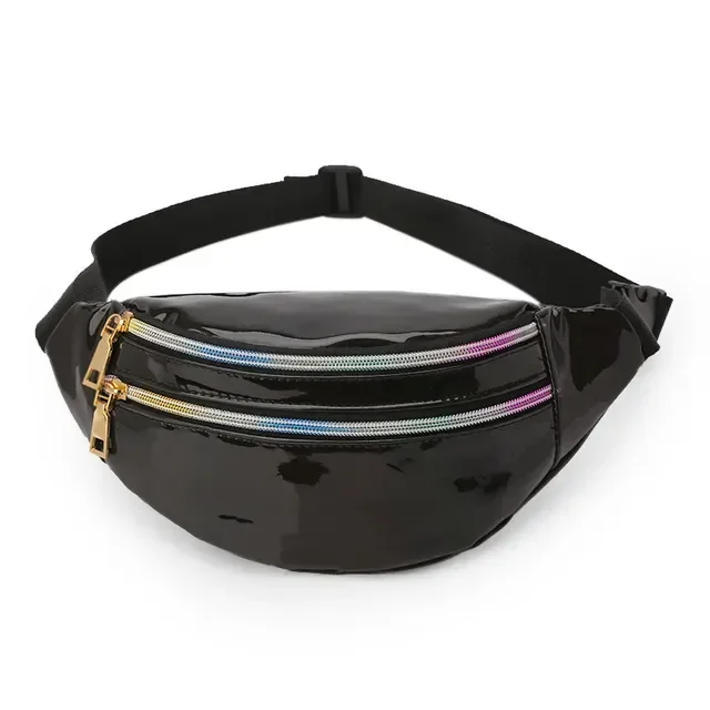 Holographic Fanny Pack Women&#39;s Belt Bag Female Waist Bags Laser Chest Phone Pouc - $62.19