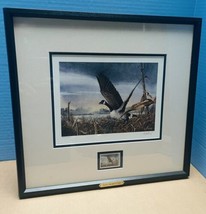 Ducks Unlimited 1990 Signed COA 7th Annual Stamp Print by RJ McDonald LE... - $197.95