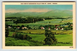 Shenandoah Valley Mt Sidney Virginia Postcard Linen Unposted Vintage VA Mountain - £6.97 GBP