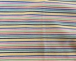 Vtg 80’s Silky Print Fabric Texfi Industries Rainbow Pin Stripe 60&quot; wide... - £18.51 GBP
