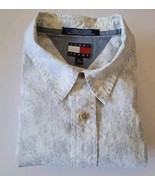 Tommy Jeans Men&#39;s Button Up Shirt Short Sleeve Cotton Casual XL Geometric - €9,44 EUR