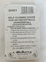Mulberry Self Closing Cover For GFI Receptacle Horizontal 30451 MADE IN ... - $204.85 MXN