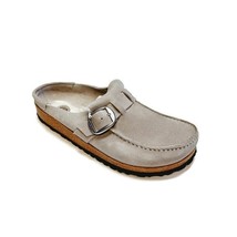 Birkenstock Buckley Moccasin Clog Suede Leather Shoes Womens Size 10 Gray EU 41 - £88.32 GBP