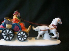 Vintage Lemax 1994 Dickensvale Christmas Village Gift Delivery Carriage Horse - £23.46 GBP