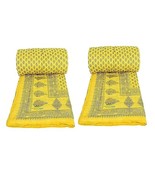 Combo de 2 camas individuales suave impresión de seda peso ligero algodó... - $143.38 CAD