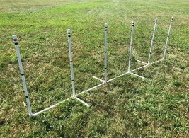 Dog Agility Equipment 6 Weave Poles on a PVC Base FREE US shipping - $85.14