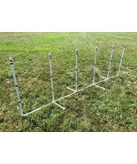 Dog Agility Equipment 6 Weave Poles on a PVC Base FREE US shipping - £66.67 GBP
