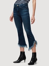 Frame le crop mini boot shredded raw jean in Bayberry - size 24 - $118.80