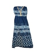 Violet Sky Women Blue Sleeveless Bathing Suit Cover Up Sm Turquoise Boho... - $314.41 MXN