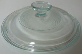 Pyrex G-5-C domed 7 5/8 Inch Scalloped Round Clear Glass Lid Gently Used! - £16.92 GBP